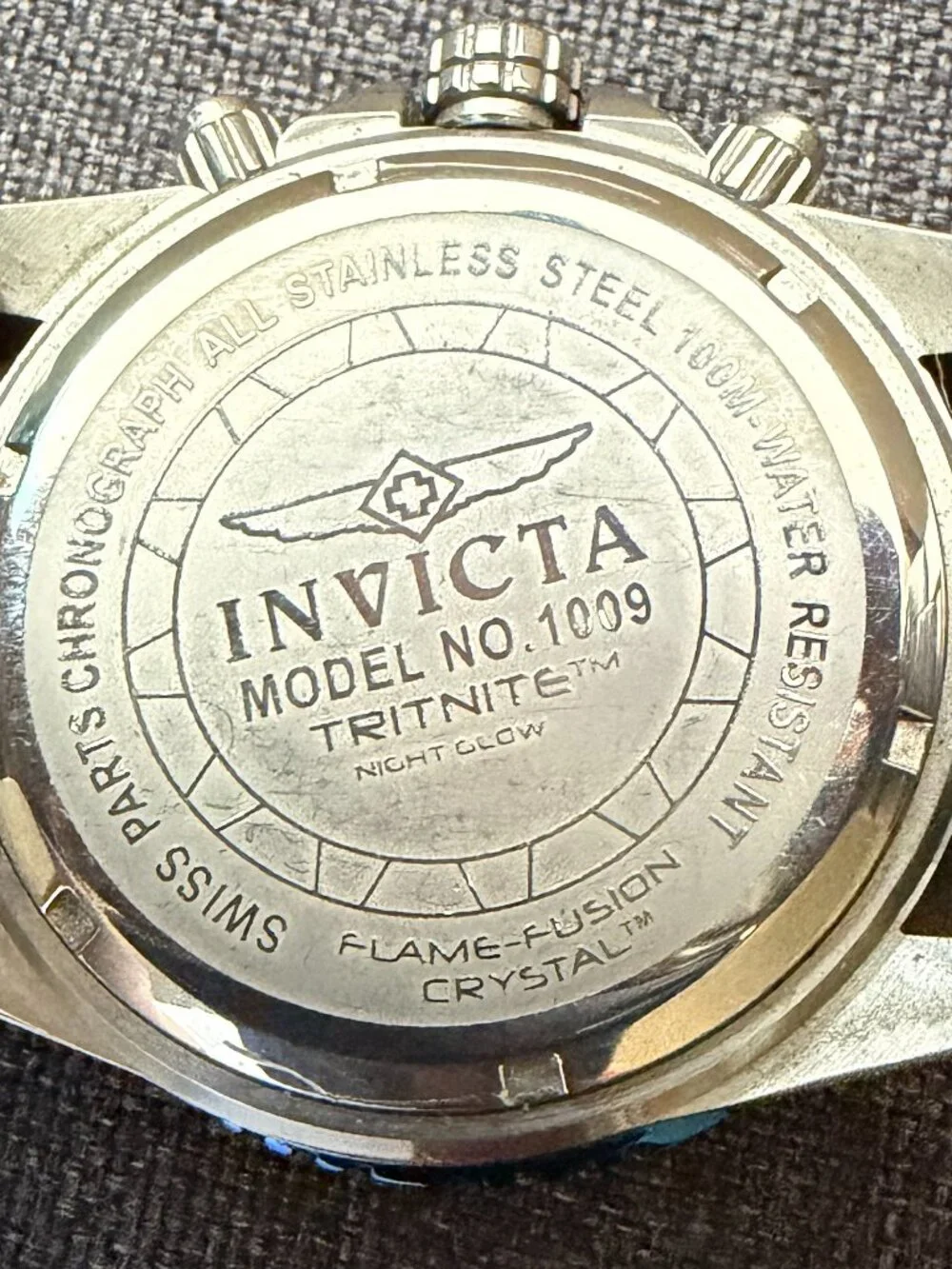 Invicta 1009 Blue Chronograph Quartz Watch